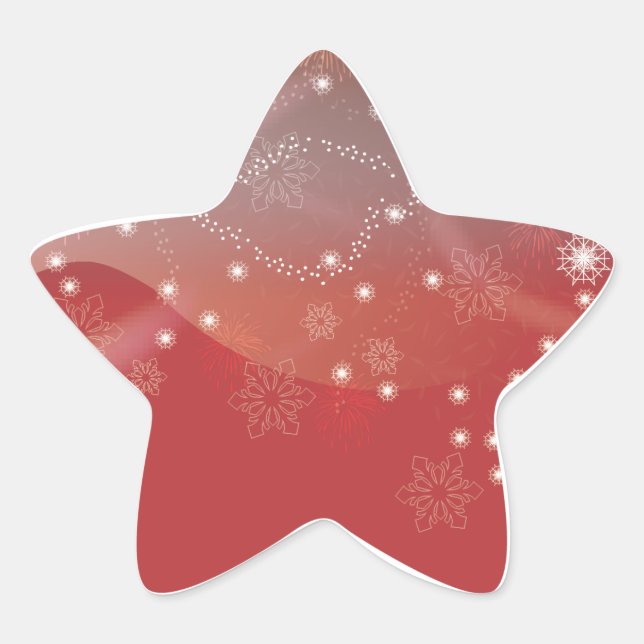 Pegatina En Forma De Estrella Estrella del navidad (Anverso)