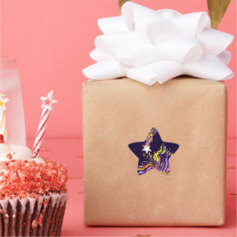 Pegatina En Forma De Estrella Estrella en caída.