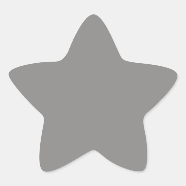 Pegatina En Forma De Estrella Estrella gris claro Pegatina (Anverso)