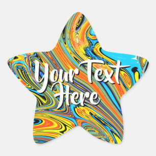 Pegatina En Forma De Estrella Estrella holográfica de mensaje personalizado Te