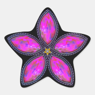 Pegatina En Forma De Estrella Estrella jodida - Magenta
