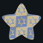 Pegatina En Forma De Estrella Estrella Judaica De David Metalizado Gold Blue<br><div class="desc">Está viendo la colección de diseño de Lee Hiller. Coleccionista,  ropa,  regalos y objetos de colección Lee Hiller Photography o colección de arte digital. Puedes ver su fotografía de la naturaleza en http://HikeOurPlanet.com/ y seguir su blog de senderismo dentro del Parque Nacional de Hot Springs.</div>