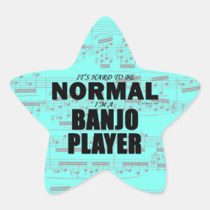 Pegatina En Forma De Estrella Estrella normal del jugador banjo Pegatina