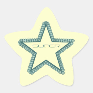Pegatina En Forma De Estrella Estrella Pegatina Grunge Superstar, Verde azulada
