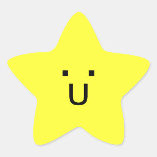 Pegatina En Forma De Estrella estrella pequeña feliz