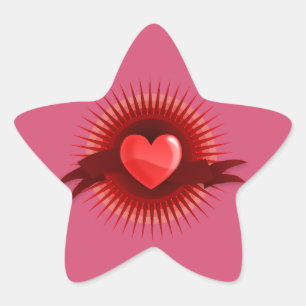 Pegatina En Forma De Estrella Estrella rosada