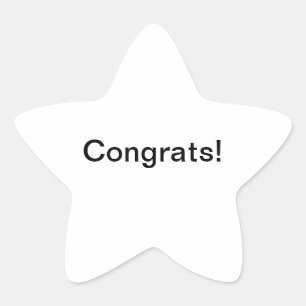 Pegatina En Forma De Estrella ¡Estrella y felicitaciones!
