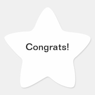 Pegatina En Forma De Estrella ¡Estrella y felicitaciones!