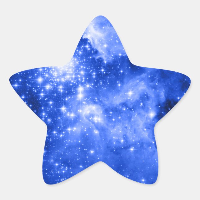 Pegatina En Forma De Estrella Estrellas azules ultramarinas (Anverso)
