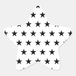 Pegatina En Forma De Estrella Estrellas blancas y negras