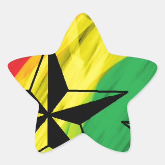 Pegatina En Forma De Estrella estrellas de reggae