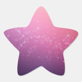 Pegatina En Forma De Estrella Estrellas En Espacio Rosa