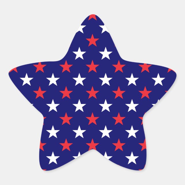 Pegatina En Forma De Estrella Estrellas patrióticas 1 (Anverso)