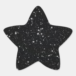 Pegatina En Forma De Estrella Estrellas purpurinas2 - Negro plateado