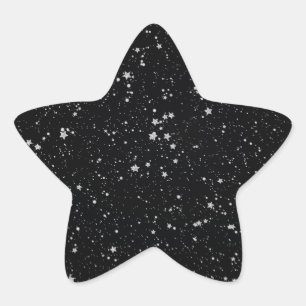 Pegatina En Forma De Estrella Estrellas purpurinas2 - Negro plateado