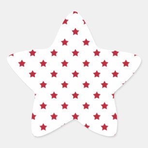 Pegatina En Forma De Estrella Estrellas rojas en blanco