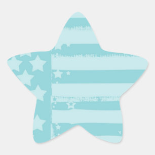Pegatina En Forma De Estrella Estrellas y rayas