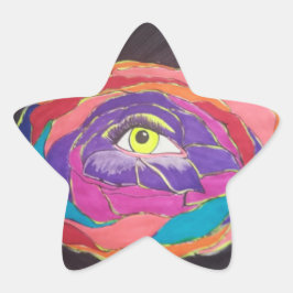 Pegatina En Forma De Estrella Excelencia Floreciente