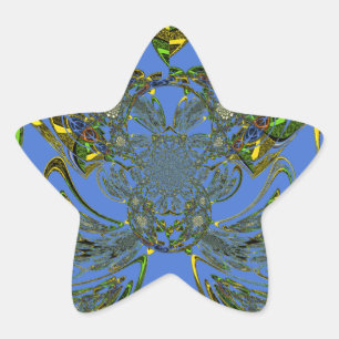 Pegatina En Forma De Estrella Feather Fish