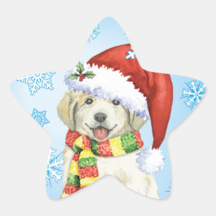 Pegatina En Forma De Estrella Felices Howlidays Great Pyrenes