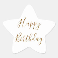 Feliz Cumpleaños Texto de Color Dorado Personaliza