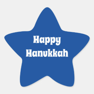 Pegatina En Forma De Estrella Feliz Hanukkah