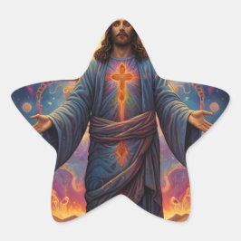 Pegatina En Forma De Estrella Feliz Navidad