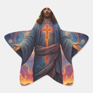 Pegatina En Forma De Estrella Feliz Navidad