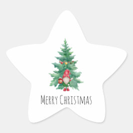 Pegatina En Forma De Estrella Feliz Navidad