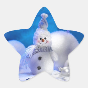Pegatina En Forma De Estrella Feliz Navidad Feliz Año Nuevo - Fiestas alegres