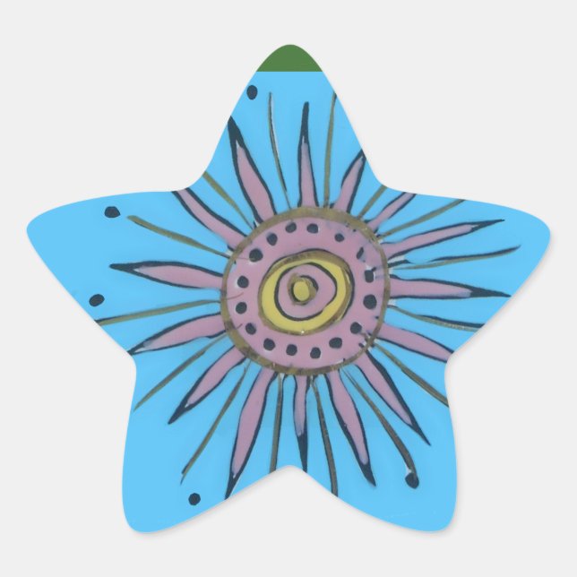 Pegatina En Forma De Estrella Feliz Navidad Sunshine Holiday.png (Anverso)