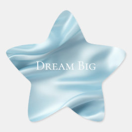Pegatina En Forma De Estrella Feminine Light Blue Faux Satin