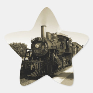 Pegatina En Forma De Estrella Ferrocarril histórico