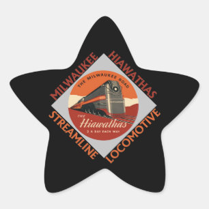 Pegatina En Forma De Estrella Ferrocarril Milwaukee Hiawatha