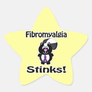 Pegatina En Forma De Estrella Fibromialgia Apesta Diseño De Conciencia Del Suelo