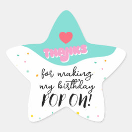 Pegatina En Forma De Estrella Fiesta de cumpleaños