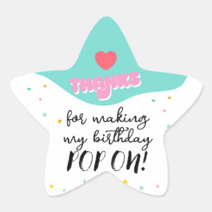 Pegatina En Forma De Estrella Fiesta de cumpleaños
