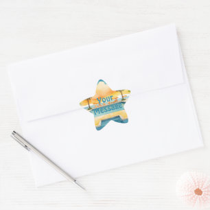 Pegatina En Forma De Estrella Fiesta de verano de la piscina acuática