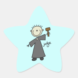 Pegatina En Forma De Estrella Figura de juez de palitos