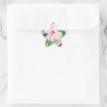 Flor de Hibisco Beliceña acuarela pintada a mano