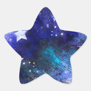 Pegatina En Forma De Estrella Fondo espacial con estrellas