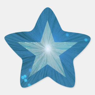 Pegatina En Forma De Estrella Forma de estrella del pegatina Estrella Azul