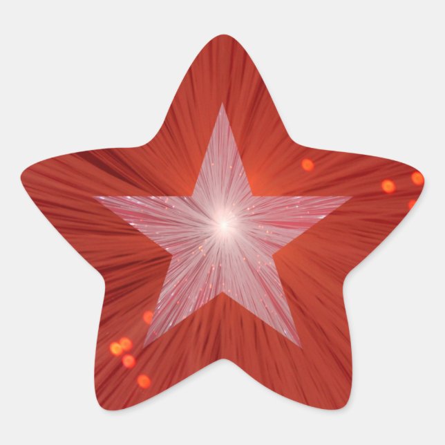 Pegatina En Forma De Estrella Forma de estrella del pegatina Estrella Roja (Anverso)