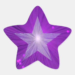 Pegatina En Forma De Estrella Forma estrella del pegatina de estrella púrpura
