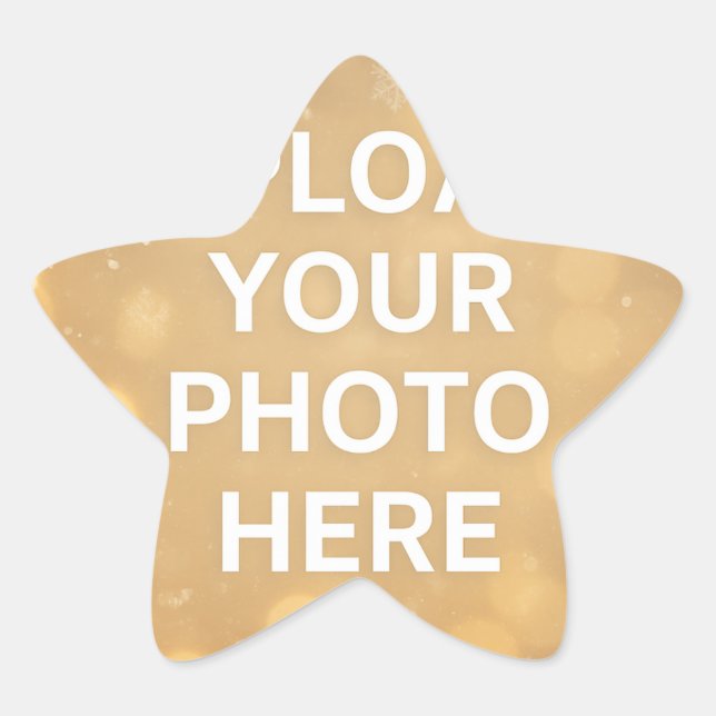 Pegatina En Forma De Estrella Foto personalizada (Anverso)