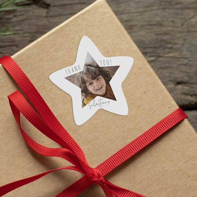Pegatina En Forma De Estrella Foto personalizada Gracias (Subido por el creador)