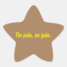 Pegatina En Forma De Estrella frases de motivación para el GIMNASIO y marrón cla