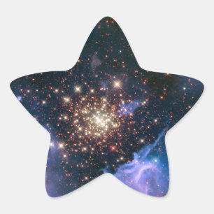 Pegatina En Forma De Estrella Fuegos artificiales en la estrella del sticker esp