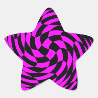 Pegatina En Forma De Estrella Fuscia de punk suave y abstracto negro