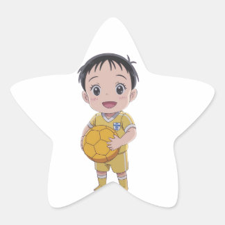 Pegatina En Forma De Estrella Fútbol de amor